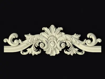 Central decor ornament for furniture 3D model 982