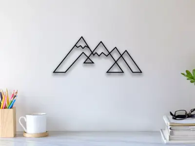 Mountain Wall Art 3D print model