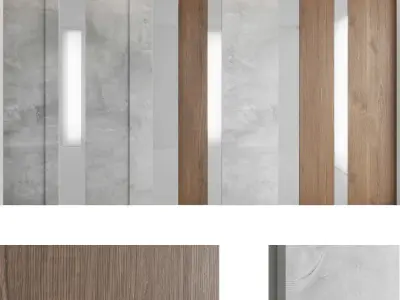 Decorative wall panel set 39 3D model