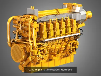 Engines Package - V2- Diesel Engines 3D Model Collection