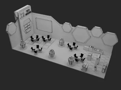 Booth Exhibition Stand a465a 3D model