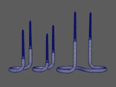 candleholder mars marble 3D model