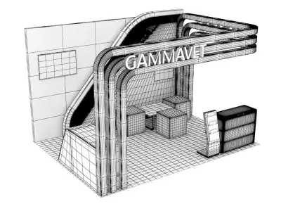Stand for veterinary fair 3D model