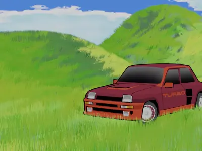 Renault 5 Turbo Low-poly 3D model