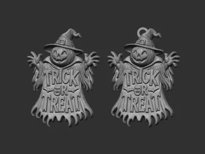 halloween trick or treat pumpkin cnc model  3D print model