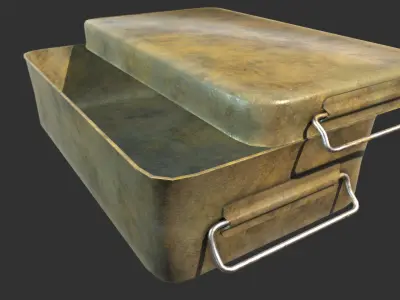 Rusty Supply Box Low-poly 3D model