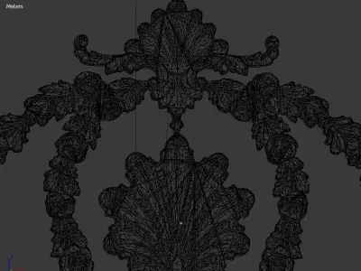 Classic decor ornament v-3D model 32 3D model