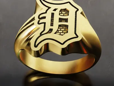 Detroit Tigers Baseball Fans Rings 3D Print Models 3D print model