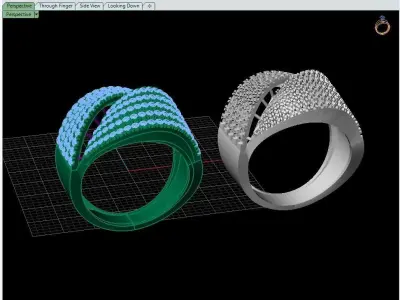 Ring twisted  3D print model