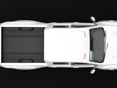 Nissan 4x4 Car Metallic White Low-poly 3D model
