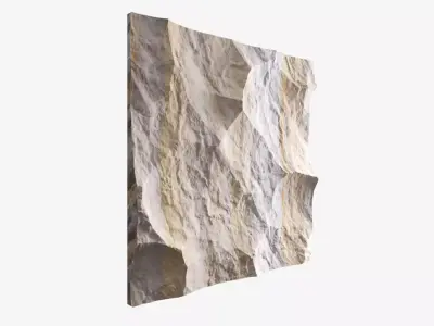 452-RockPanel piece of rock on wall 3D model