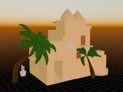 Basic Arabian house Sandbox Free 3D model