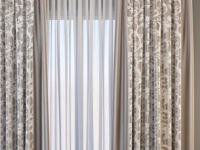 Set 71 Curtains 3D model