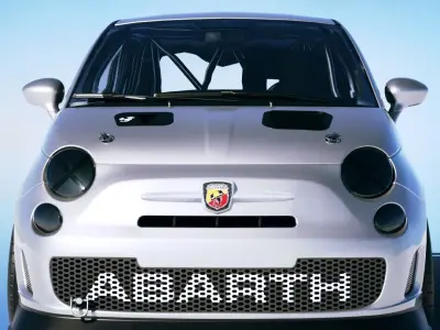 Abarth 695 Assetto Corse Evoluzione Trofeo 2014 Low-poly 3D model