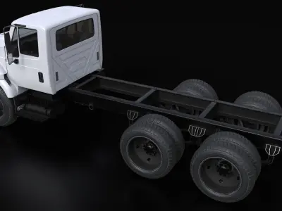 International Workstar 7400 Chassis White 3D model