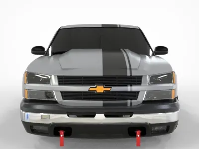 Chevy 2500 Hd Single Cab Drag Tuning 3D model