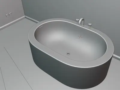 Retro Bathroom 3D model
