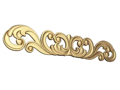 Carved Plaster Molding Decoration 038 Low-poly 3D model