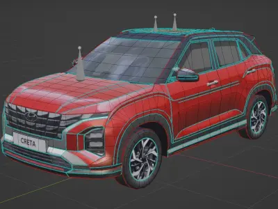 Lowpoly Hyundai Creta Low-poly 3D model