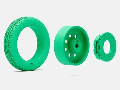 15x5 Weld Draglite Wheel BFGoodrich Radial TA Tire 3D print model