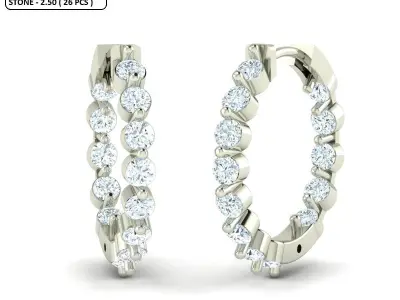 Women Diamond Earrings 3D print model 101