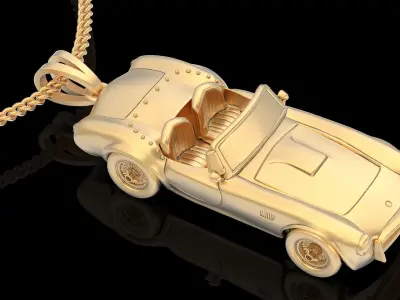 Car pendan gold printable jewelry 3D model 3D print model 3D print model