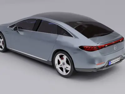 Mercedes Benz EQS 2021  Low-poly 3D model