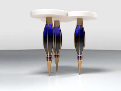 Rounded Table 3D model