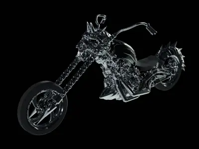 Ghost Rider Motorcycle or Motorbike 3D Model 3D model