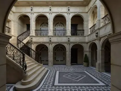 European-style court style 3D model