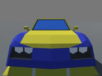 Muscle Touring Car MOBILE READY Low-poly 3D model