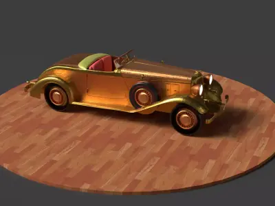 Chinese vintage car   Low-poly 3D model from CGTrader