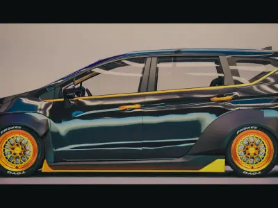 Mitsubishi Xpander 2020 Custom Widebody Kits Low-poly 3D model