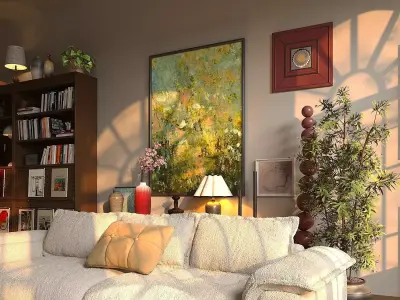 Living room 3D model 54
