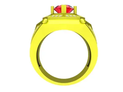 luxury hongkong diamond men ring 4992 3D print model