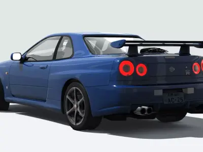 Nissan Skyline R34 VSPEC 3D model