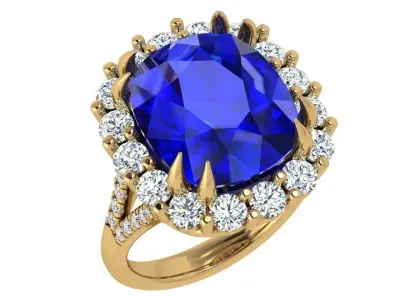 Cushion Halo Ring 4638 3D print model