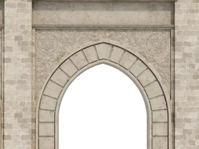 Arabic turkish islamic architectural element set 507 3D model