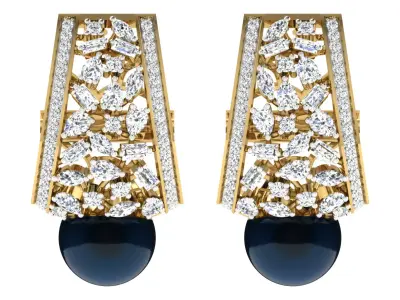 Women earrings 3D print model