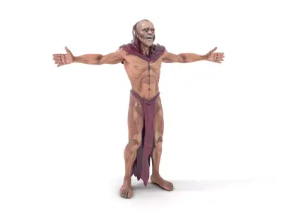 Ancient Undead Warrior Model Pack Low-poly 3D model