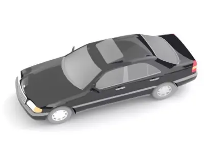 Mercedes C Series Low-poly 3D model
