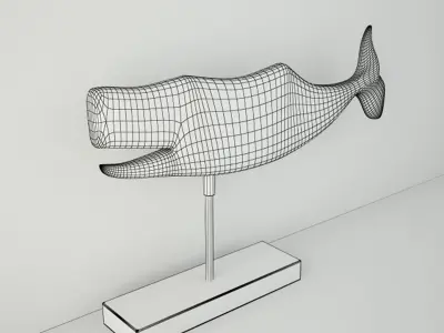 Carved Sperm Whale 3D model