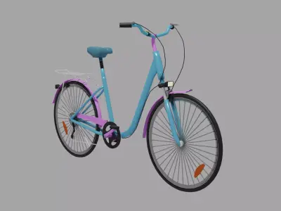 Classic bicycle Low-poly 3D model