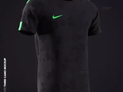 NIKE 2017-18 THIRD AUTHENTIC CAMO MOCKUP for FREE Free 3D model