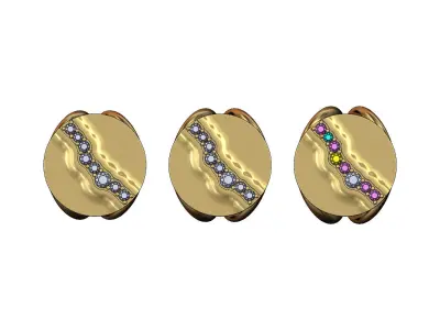 Diamond river fashion ring US 7 8 9 3D print model