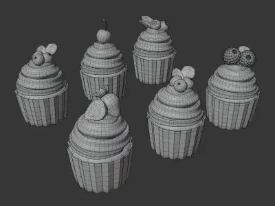 Cupcake cute 3D 3D model
