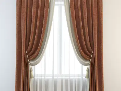 Set 17 Curtains 3D model
