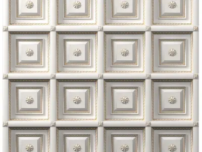 Classical coffered ceiling  3D model