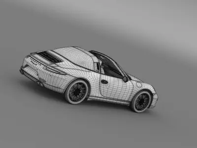 Porsche 911 Targa 4s 2014 3D model