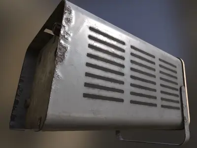 Soviet used old car battery charger from USSR RECOURCE-1 Low-poly 3D model